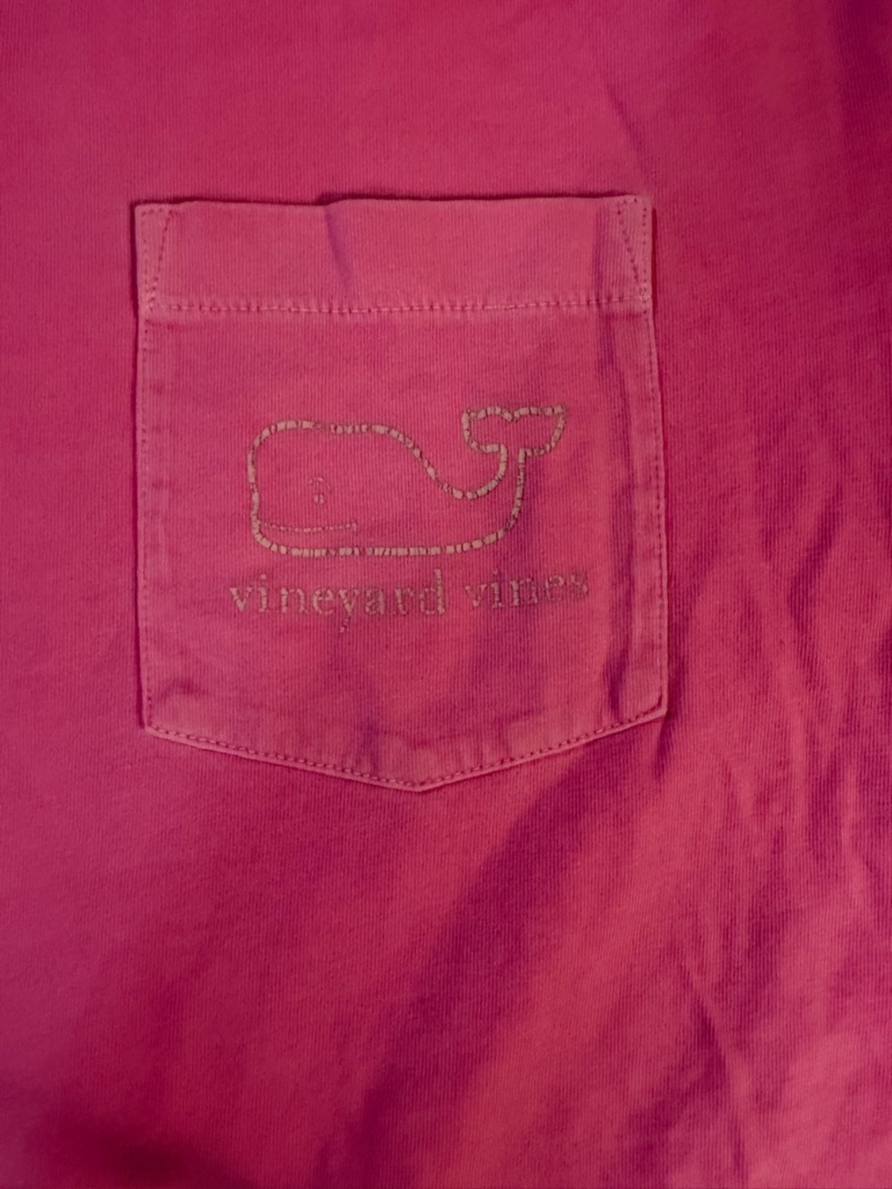 Vineyard Vines Men's Short-Sleeve Pocket Tee - Hot Pink - Picture 2 of 4